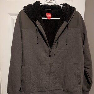 Coleman Brown Sherpa Lined Men's 2xl Zip Up Jacket with Hood